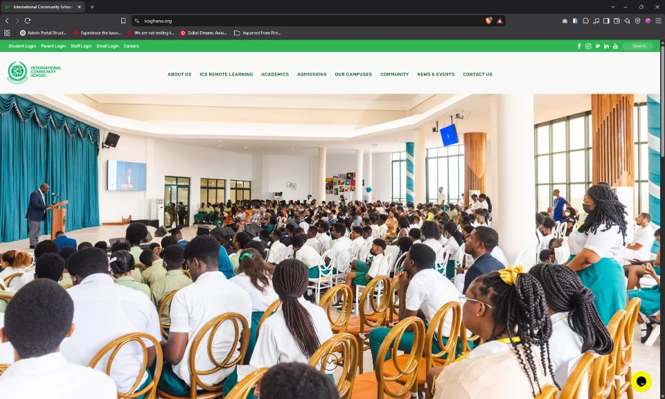 International Community School website (icsghana.org)