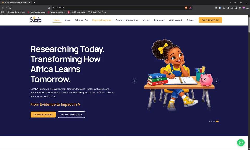 SUAFA Research and Development Center website (suafa.org)
